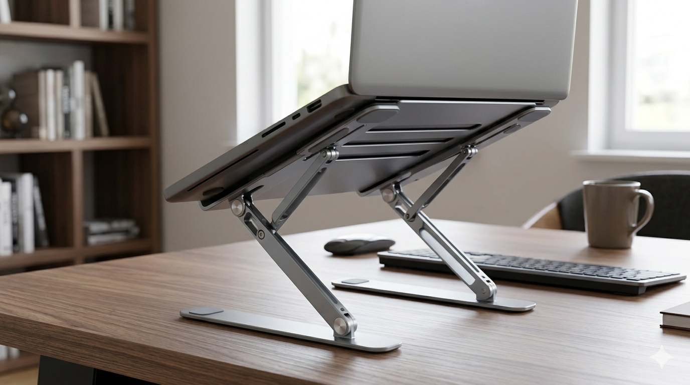 Suport reglabil pentru laptop – Postură corectă și confort la birou