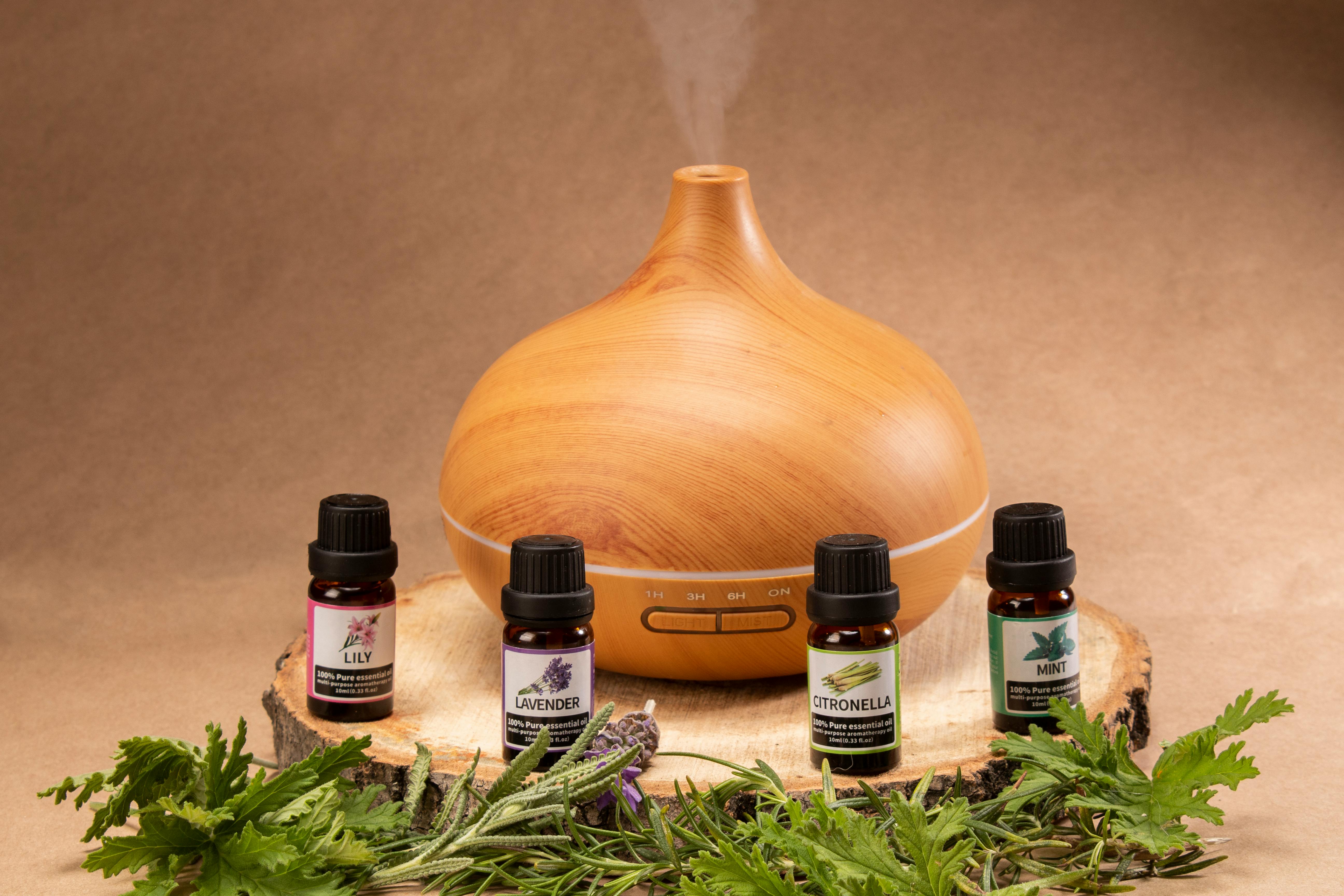 Titlu: Diffuzor de Aromaterapie cu Ultrasunete – Liniște și relaxare acasă