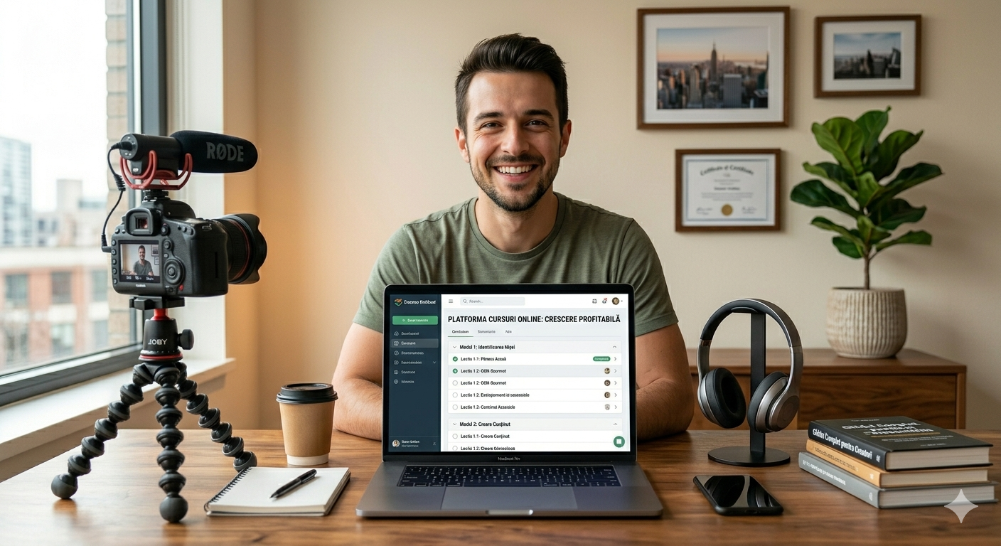 Platformă de cursuri online pentru skill-uri digitale și venit online