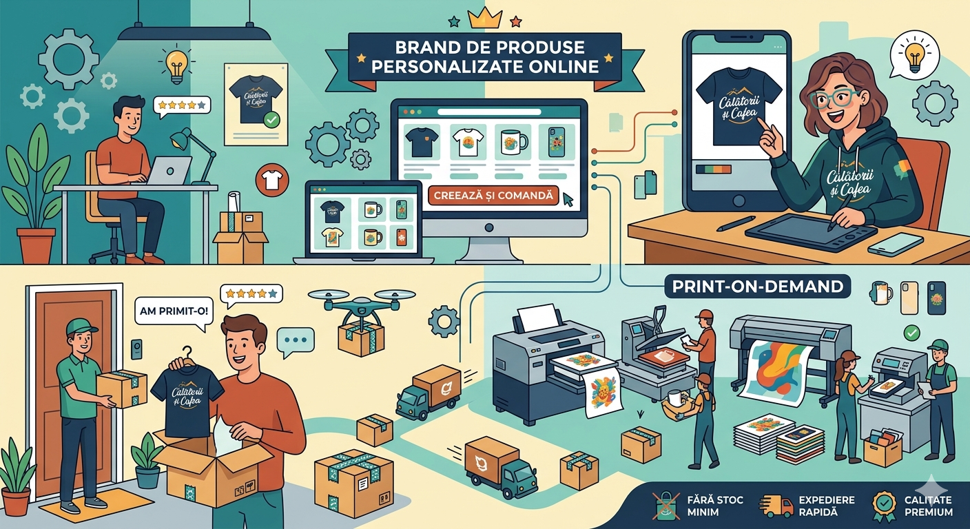 Crearea unui brand de produse personalizate prin print-on-demand